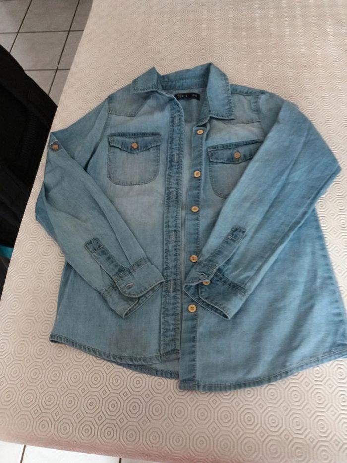 Chemise en jean légère tex 7/8 ans - photo numéro 5