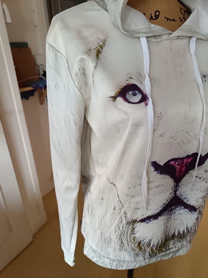 Sweat crème taille 36 lion blanc Mixe - photo numéro 4