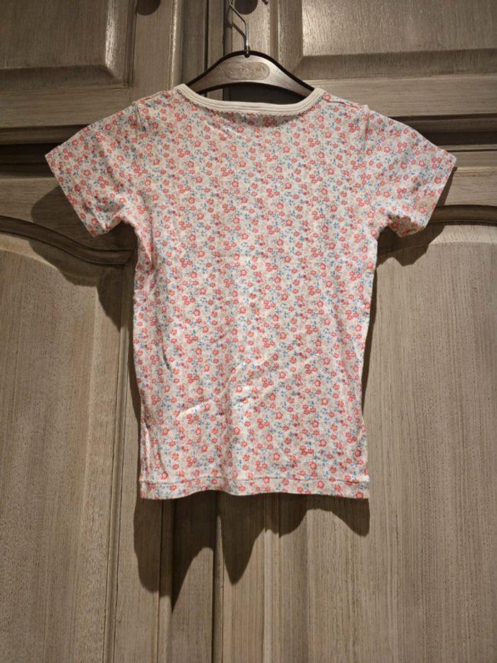 T shirt fleurie petit bateau 8 ans - photo numéro 3