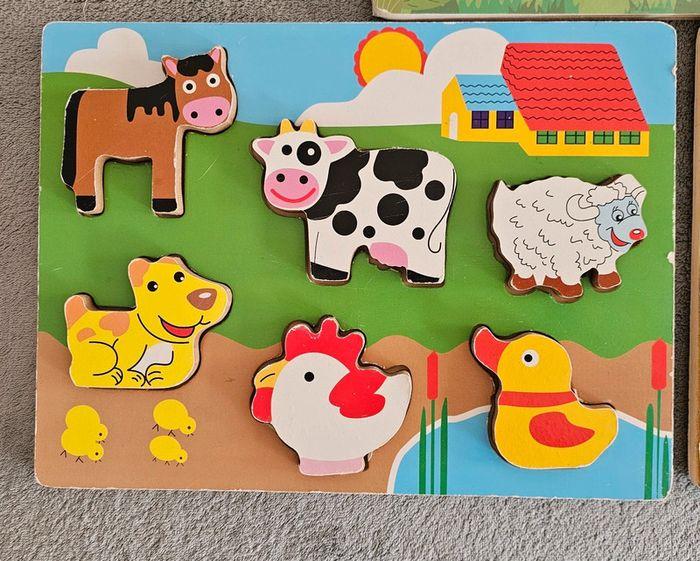 Lot de 3 puzzles 1 er âge en bois - photo numéro 3