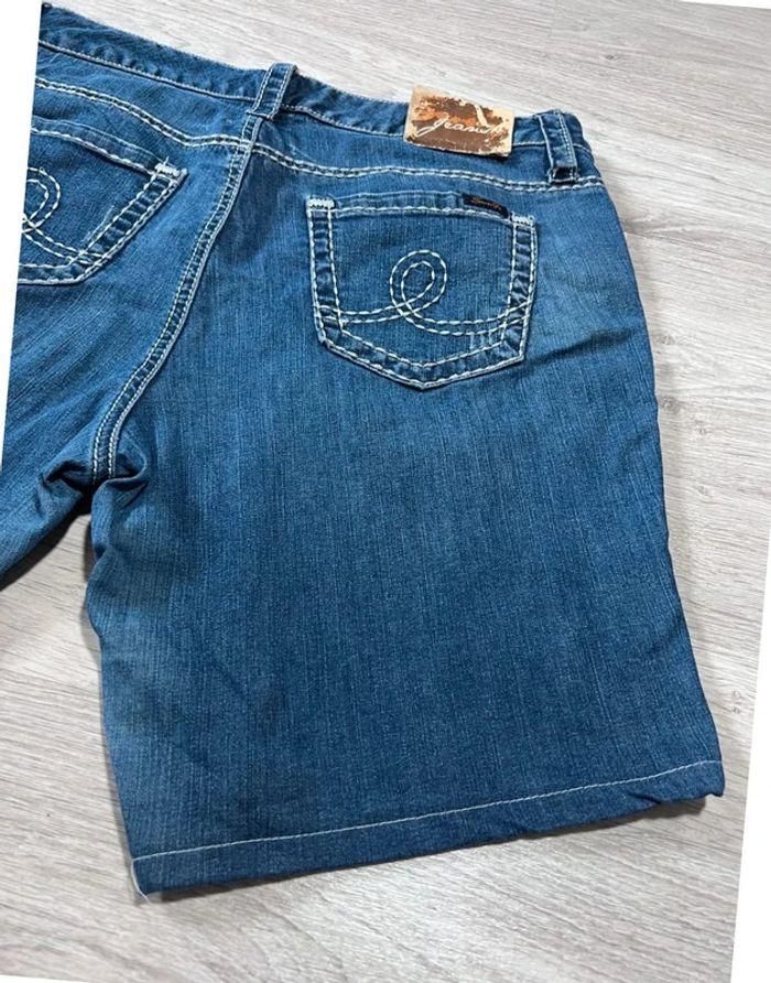 🩳 Short vintage brodé en jean Seven 7  Bleu Taille M 🩳 - photo numéro 13