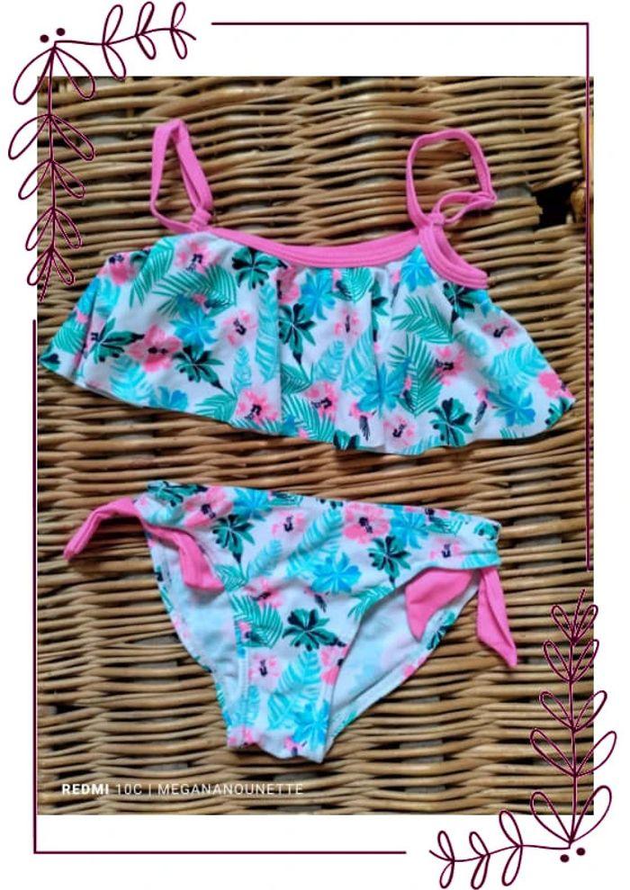 🦋 Joli maillot de bain deux pièces à volants fleurie 3 ans Boutique Parisienne - photo numéro 1