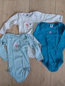 Lot 3 bodys ML Petit Bateau 18 mois