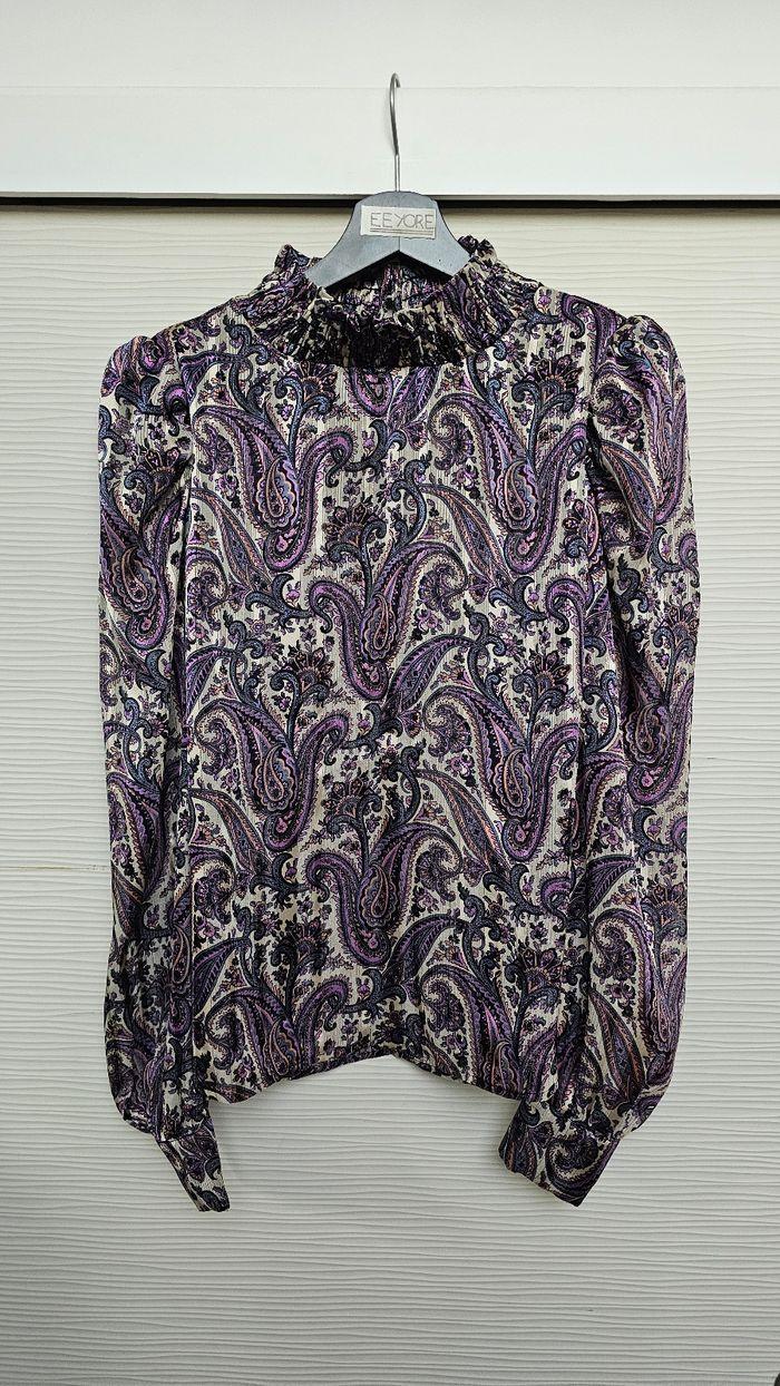 Blouse motifs cachemires violets Morgan x Iris Mittenaere - photo numéro 2