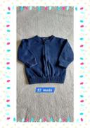 Gilet zippé col rond bébé garçon 12 mois