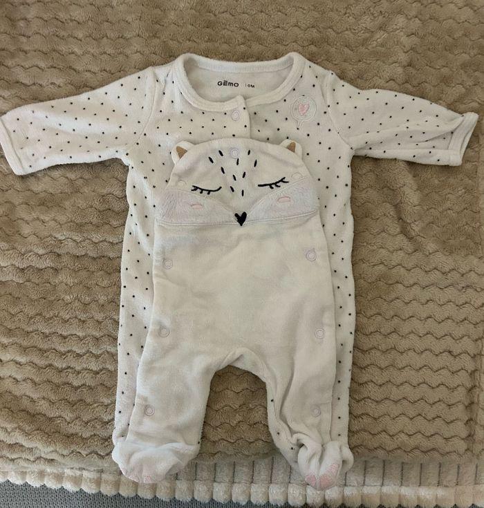 Lot de deux pyjamas bébé fille - photo numéro 1