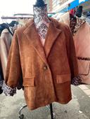 Veste blaser velours cognac