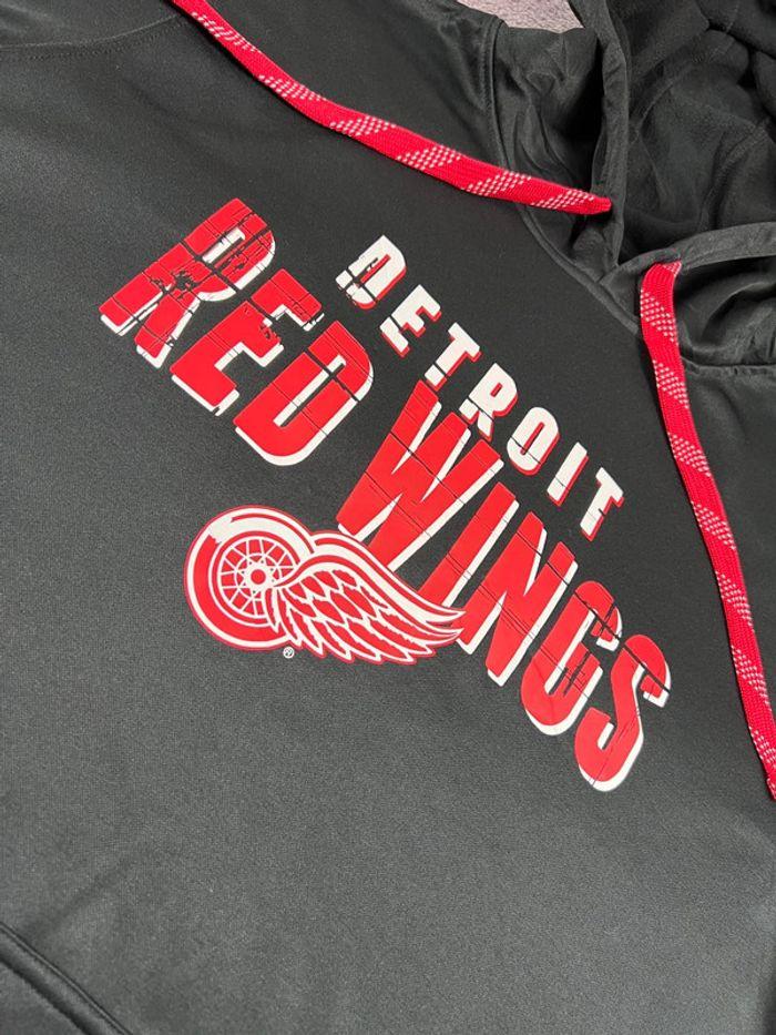 👕 Sweat à capuche Veste University Rare Vintage y2k 90s 2000s Detroit Red Wings Noir Taille XL 👕 - photo numéro 7