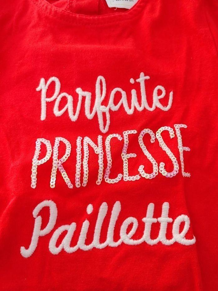 Tee-shirt princesse paillette 23 mois - photo numéro 4