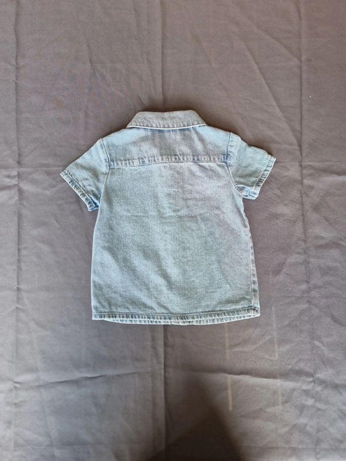 Chemise manche courte en jeans 2ans - photo numéro 4