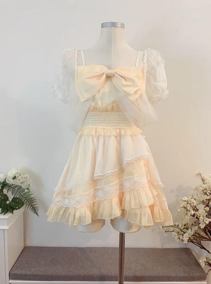 Dress Robe Yellow Rose Cute Kawaii Princess Barbie Cosplay Lolita - photo numéro 3