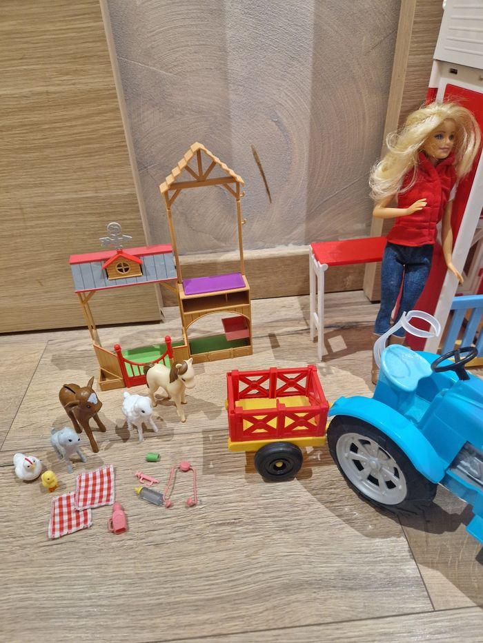 Grande ferme Barbie +  Coffret Vétérinaire + Tracteur - photo numéro 5