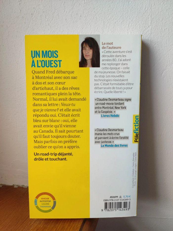 Livre " un mois à l'ouest" de Claudine desmarteau - photo numéro 2