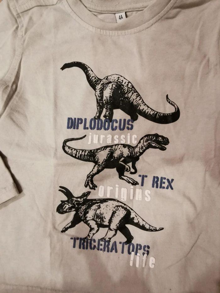 Lot 2 t-shirt manches longues Dinosaures - photo numéro 2