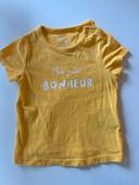 T-shirt jaune 6 mois