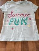 Tee-shirt vert clair Summer fun 18 mois orchestra