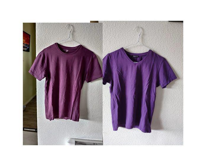 Lot 2 t-shirt violet - photo numéro 1