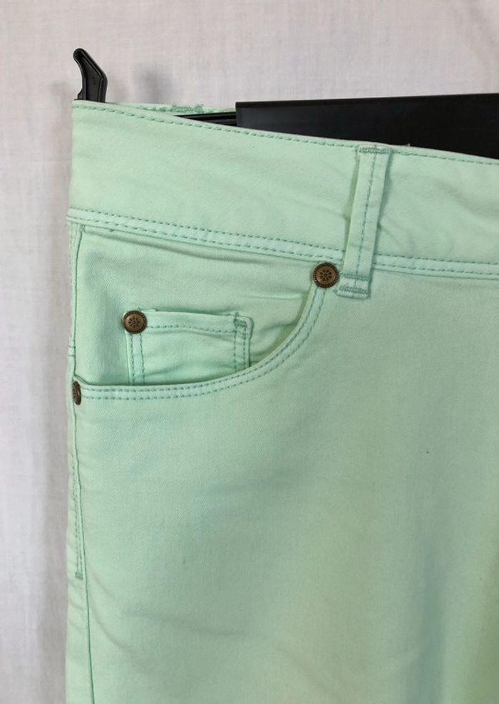 Jean slim taille basse Oxxy vert pastel taille 36 comme neuf - photo numéro 7