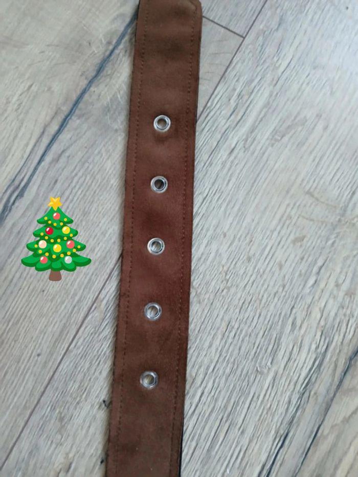 Ceinture marron effet daim 135cm - photo numéro 3