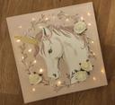 Toile licorne lumineuse