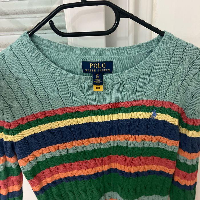 Pull Ralph Lauren véritable, multicolore taille 8 ans en très bon état - photo numéro 3