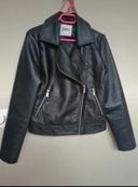 Veste cuir noir 12 ans fille