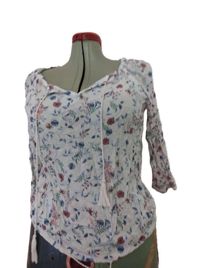 Blouse bohème manche 3/4 fleurie Up Faschion Taille 42 - photo numéro 1