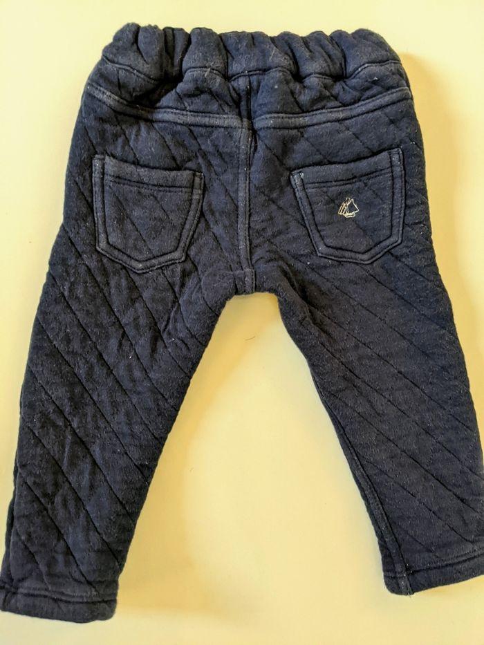 Pantalon Petit Bateau 18 mois 81 cm Miller quilté bleu marine - photo numéro 4