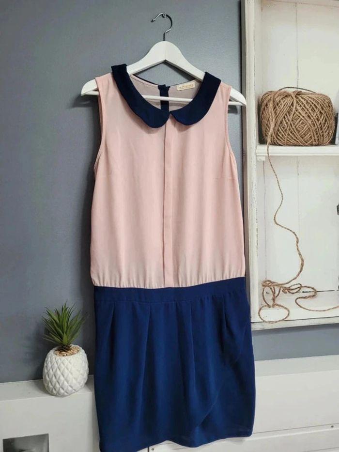 🌻 Robe taille 38 bleu marine et rose La p'tite étoile - photo numéro 1