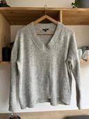 Pull col V femme