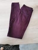 Pantalon slim stretch femme violine 36