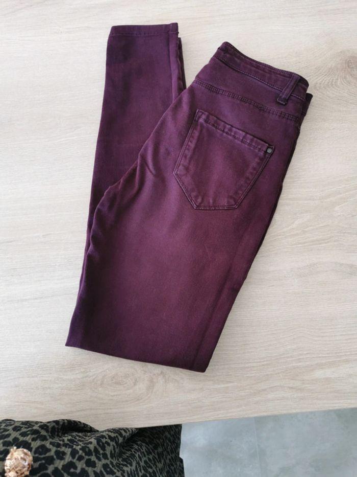 Pantalon slim stretch femme violine 36 - photo numéro 1