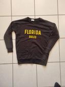 Sweat noir et jaune Pull & Bear femme M