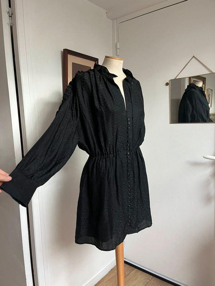 Robe The kooples en soie à boutons taille 1 36- 38 noir - photo numéro 1