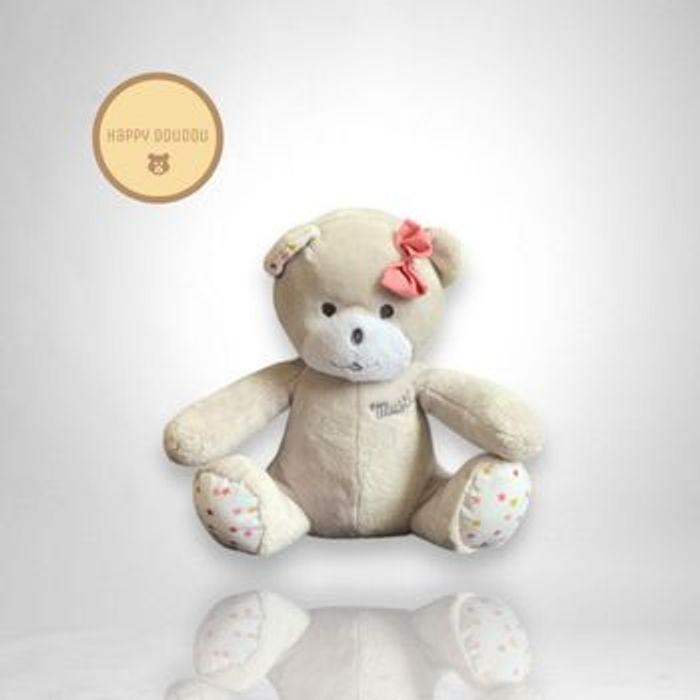 Doudou Peluche Ours Gris étoiles Musti mustela A491 - photo numéro 1