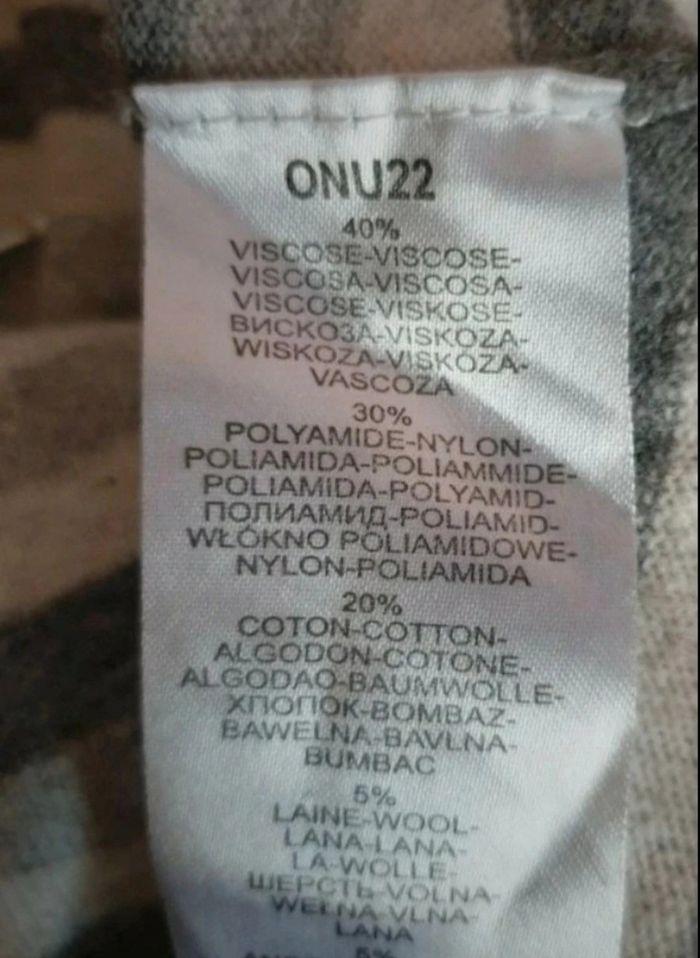 Pull " ONU22" gris- blanc en T.40 ( 20% laine) - photo numéro 9