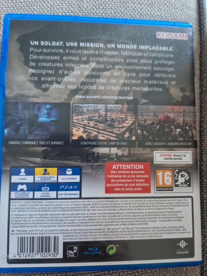 Jeu ps4 metal gear survive - photo numéro 2