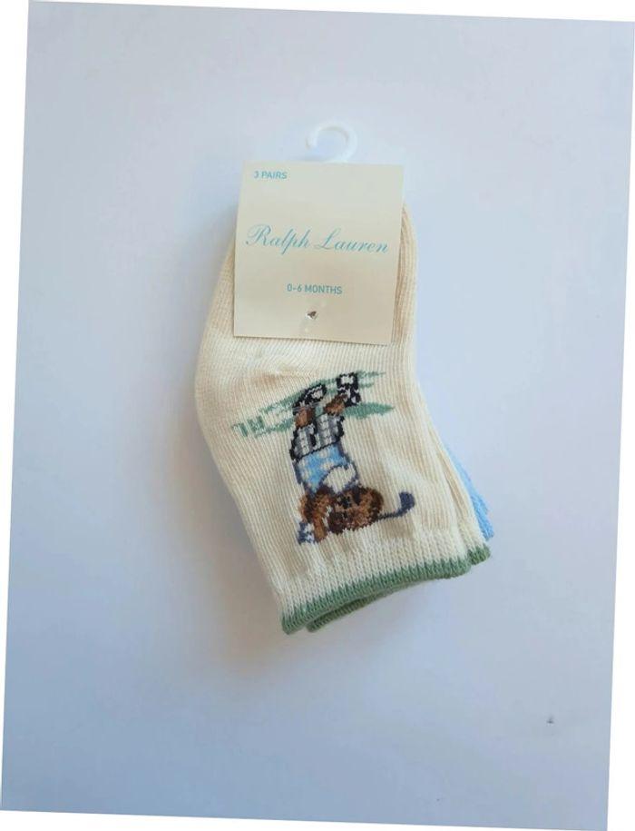 Pack chaussettes Ralph Lauren garçon 0-6 mois neuf - photo numéro 1