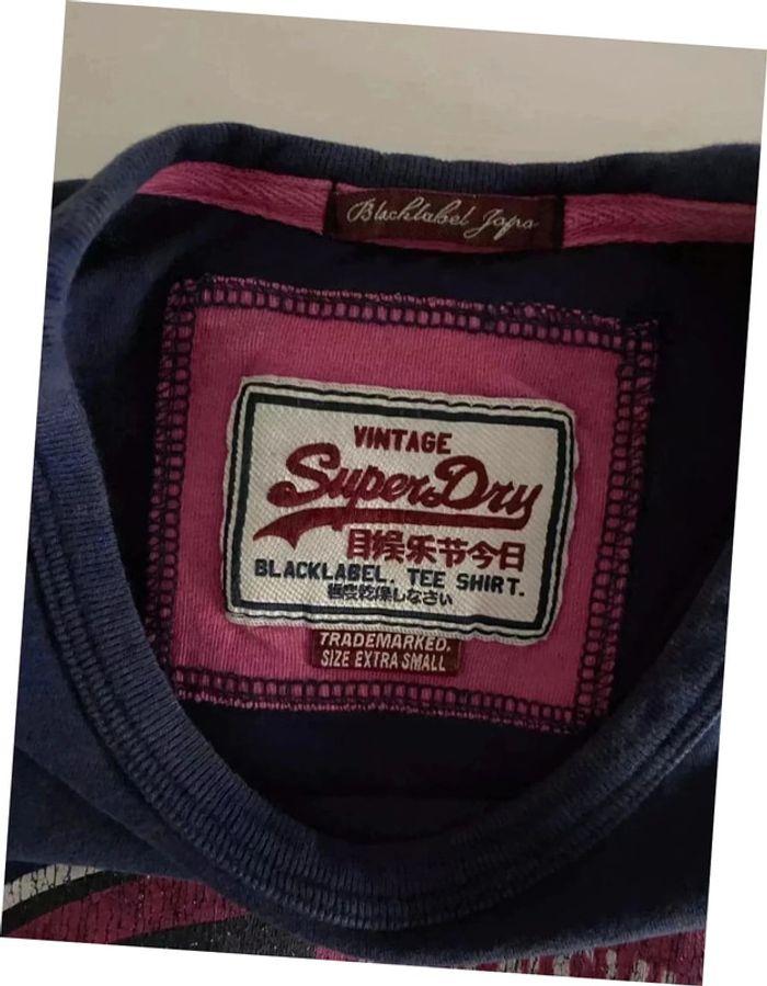 Tshirt Superdry bleu marine femme taille XS - photo numéro 5