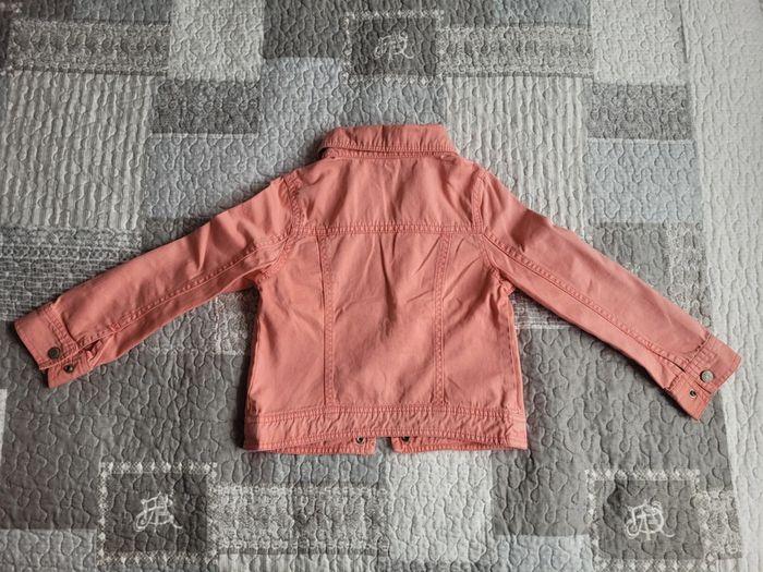 Veste en jean rose/ orange/ corail, taille 6 ans - photo numéro 3