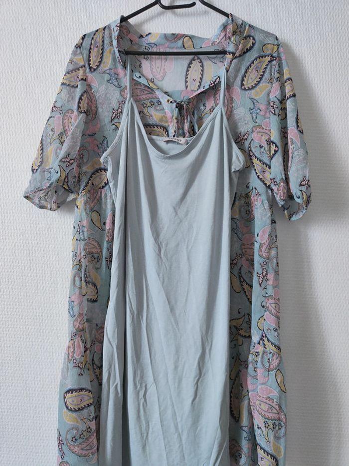 Robe bleue ciel doublée - 36. - photo numéro 3