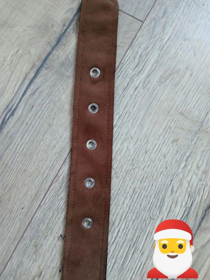 Ceinture marron effet daim 135cm - photo numéro 3