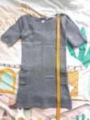 Robe tricot grise C.F.K. 6 ans