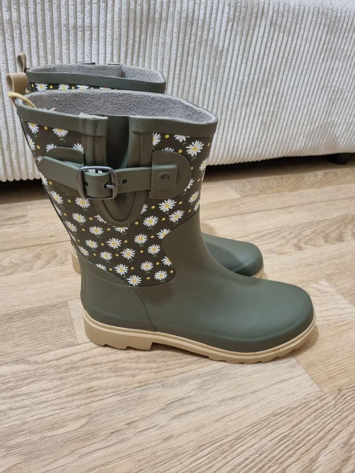 Bottes  de pluie kaki fleuri  blackfox taille 41 neuf - photo numéro 2