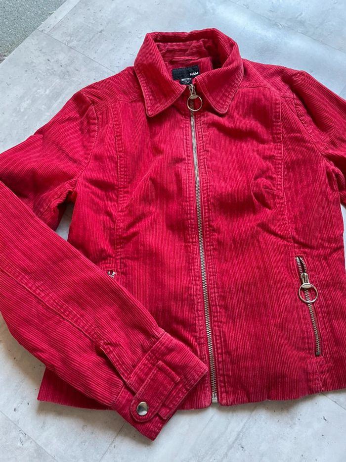 Blouson/ Veste rouge mi-saison - photo numéro 3