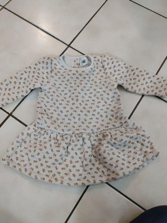 Robe sweat Petit bateau imprimé fleuri mi-saison - photo numéro 1