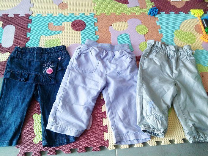 Lot de 3 pantalons fille en 12 mois - photo numéro 1