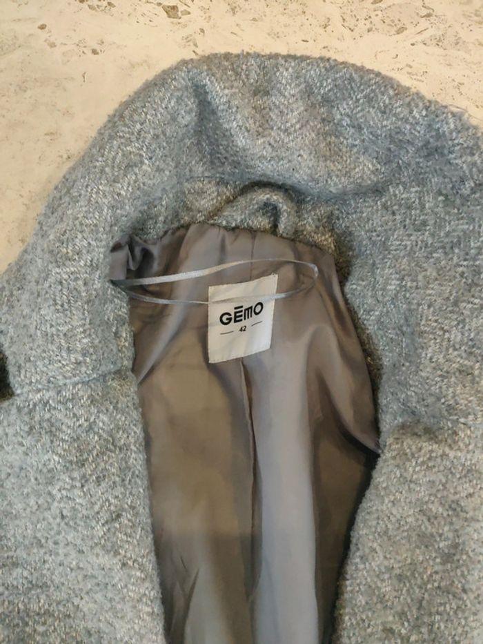 Manteau long gris en laine Gemo taille 42 - photo numéro 2