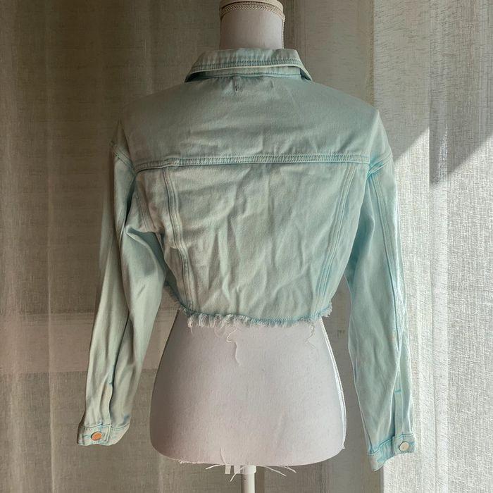 Veste jean courte bleu clair - photo numéro 5