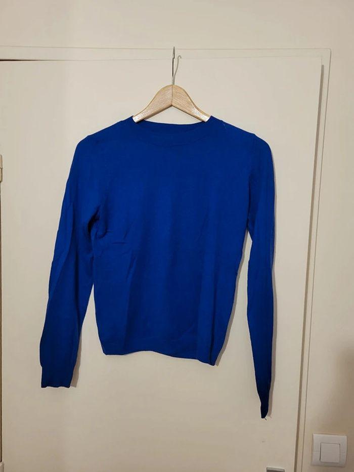 pull fin mango bleu taille S - photo numéro 1